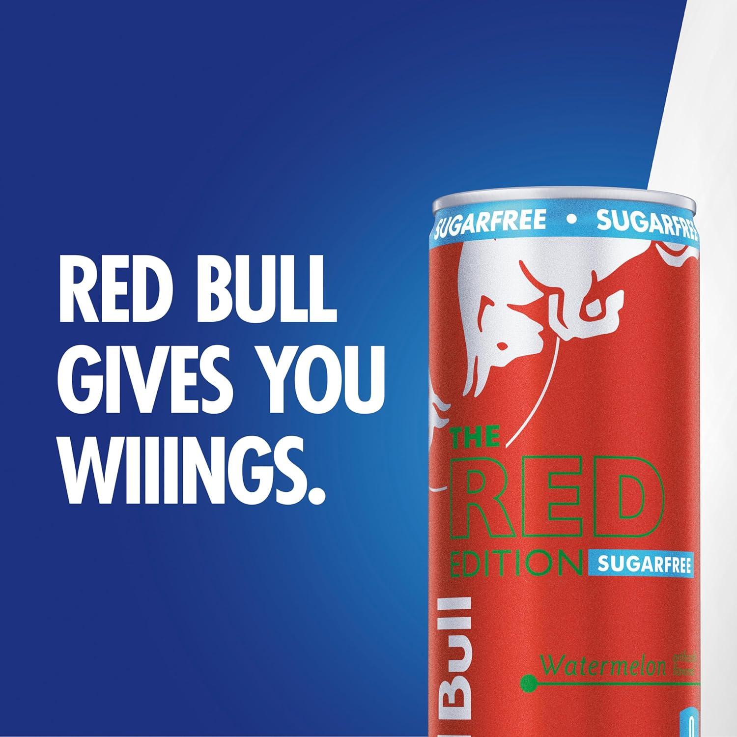 image:imageRed Bull Amber Edition Sugar Free Energy Drink Strawberry Apricot with 114mg Caffeine plus Taurine amp B Vitamins 12 Fl Oz 6 Packs of 4 Cans Pack of 24SugarFree Watermelon