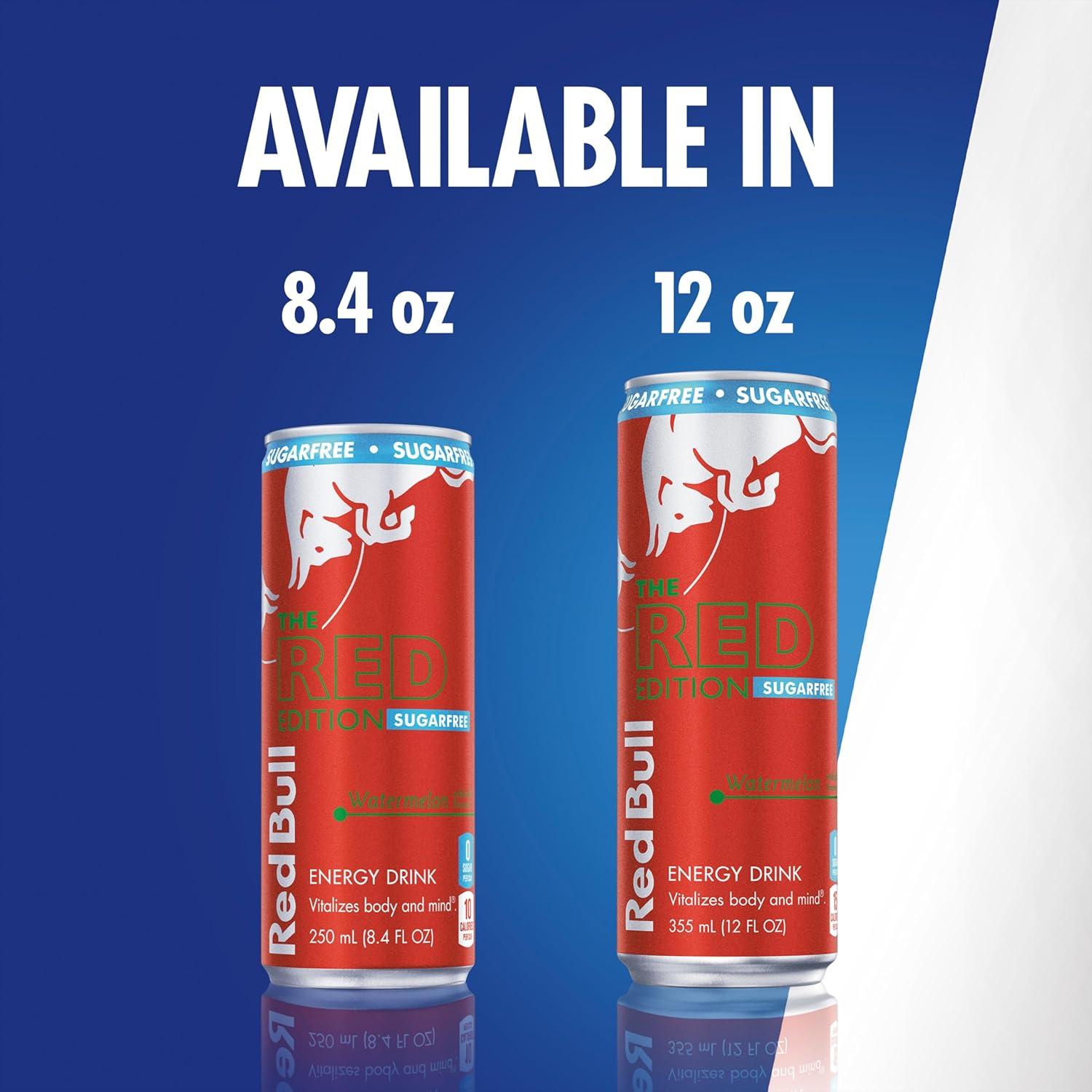 image:imageRed Bull Amber Edition Sugar Free Energy Drink Strawberry Apricot with 114mg Caffeine plus Taurine amp B Vitamins 12 Fl Oz 6 Packs of 4 Cans Pack of 24SugarFree Watermelon
