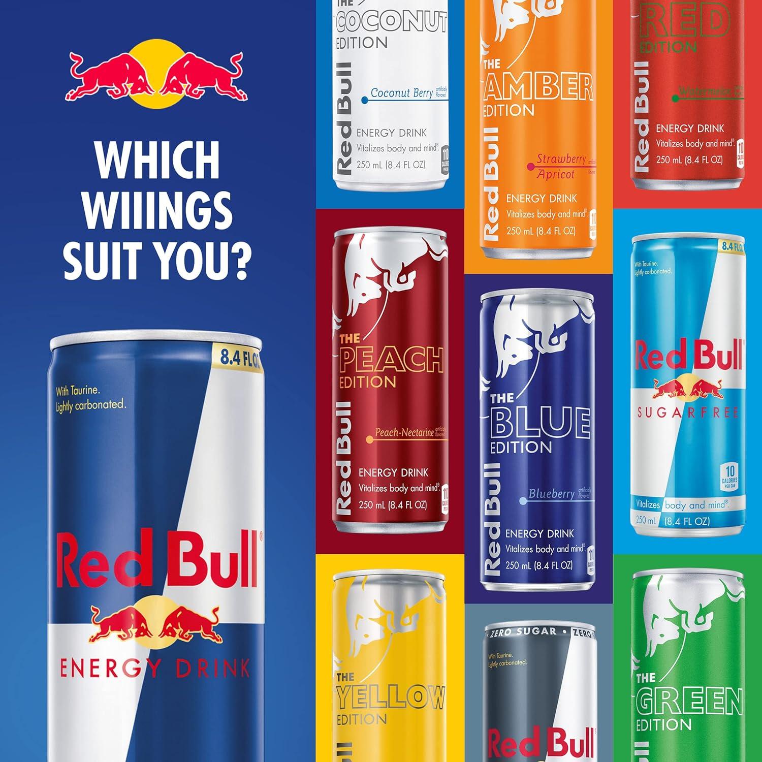 image:imageRed Bull Green Edition Curuba Elderflower Energy Drink 84 Fl Oz 4 CansBlueberry