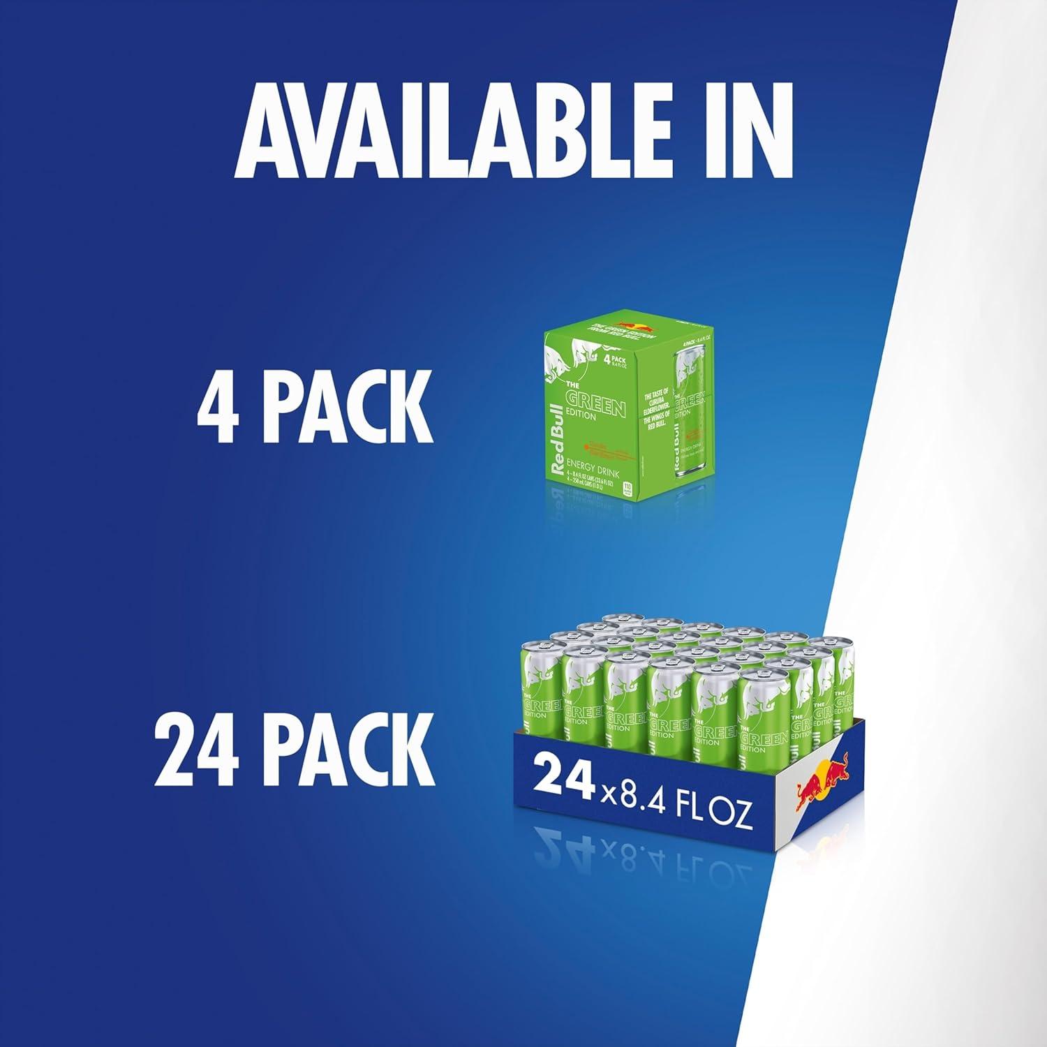 image:imageRed Bull Green Edition Curuba Elderflower Energy Drink 84 Fl Oz 4 CansCuruba Elderflower