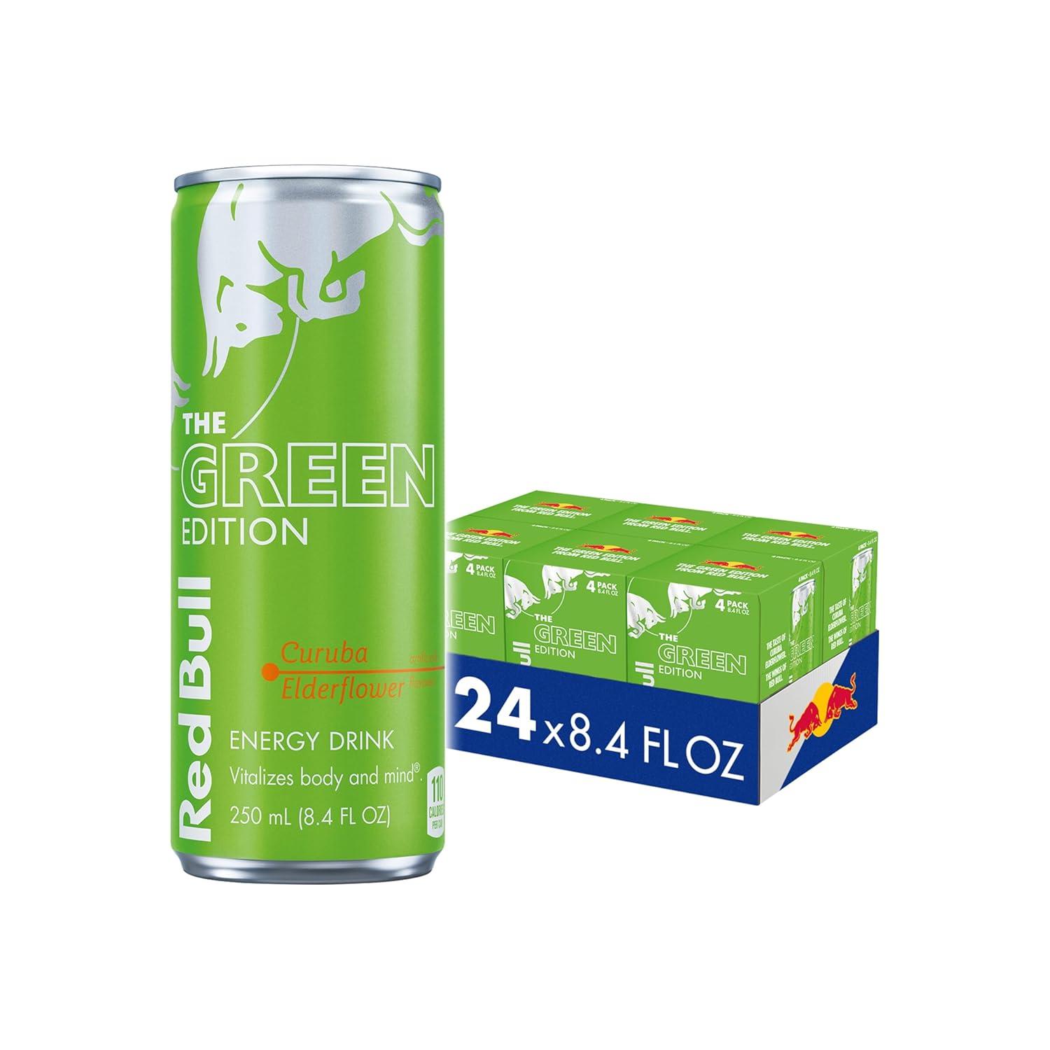 image:imageRed Bull Green Edition Curuba Elderflower Energy Drink 84 Fl Oz 4 CansCuruba Elderflower
