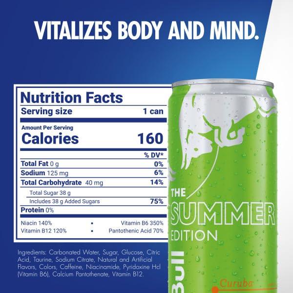 image:imageRed Bull Green Edition Curuba Elderflower Energy Drink 84 Fl Oz 4 CansCuruba Elderflower