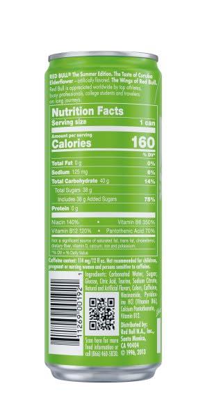 image:imageRed Bull Green Edition Curuba Elderflower Energy Drink 84 Fl Oz 4 CansCuruba Elderflower