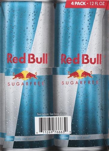 image:imageRed Bull Sugar Free Energy Drink with 151mg Caffeine plus Taurine amp B Vitamins 16 Fl Oz Pack of 12 Cans12 Fl Oz 4pk Pack of 4