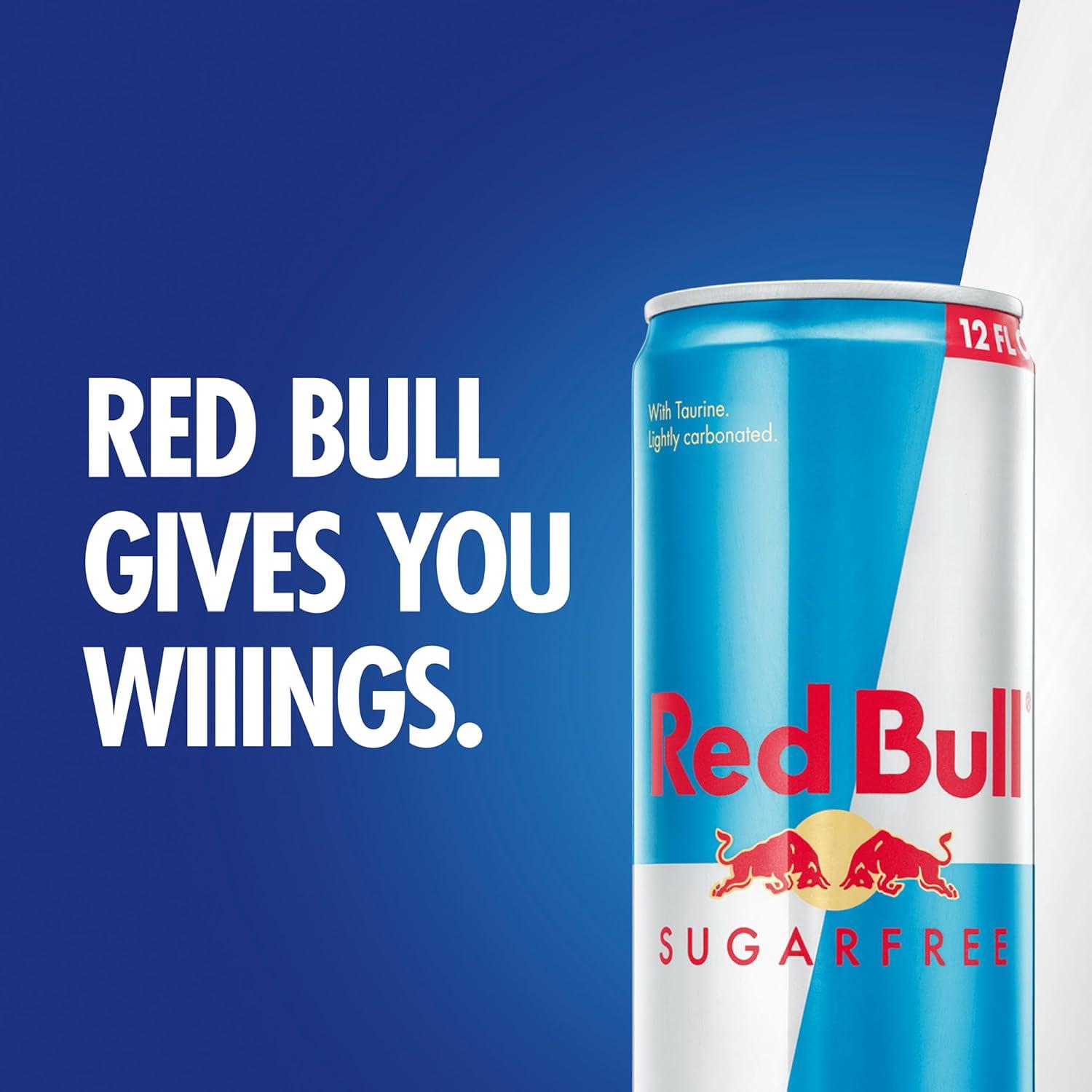 image:imageRed Bull Sugar Free Energy Drink with 151mg Caffeine plus Taurine amp B Vitamins 16 Fl Oz Pack of 12 Cans12 Fl Oz 4pk Pack of 4