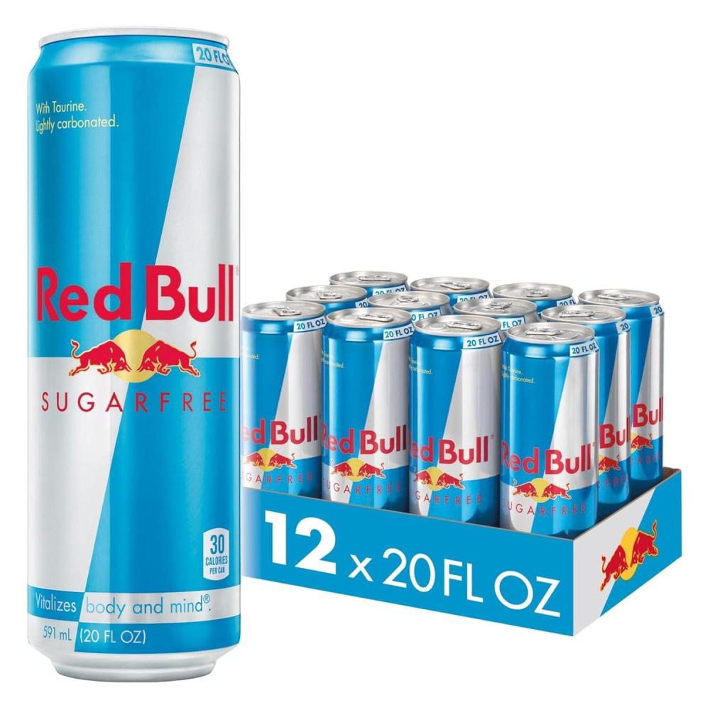 image:imageRed Bull Sugar Free Energy Drink with 151mg Caffeine plus Taurine amp B Vitamins 16 Fl Oz Pack of 12 Cans20 Fl Oz  12pk