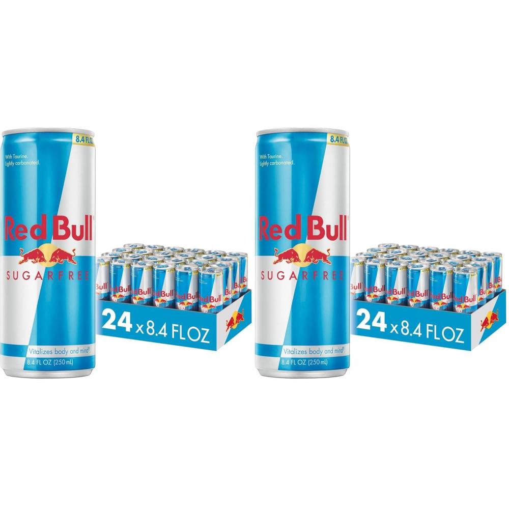 image:imageRed Bull Sugar Free Energy Drink with 151mg Caffeine plus Taurine amp B Vitamins 16 Fl Oz Pack of 12 Cans84 Fl Oz  24pk Pack of 2