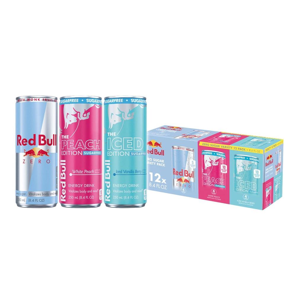 image:imageRed Bull SugarFree Iced Vanilla Berry Energy Drink with 80mg Caffeine plus Taurine amp B Vitamins 84 Fl Oz Pack of 24 CansSugarFree Variety Pack