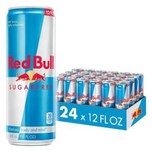 Red Bull Sugar Free Energy Drink with 151mg Caffeine plus Taurine & B Vitamins, 16 Fl Oz, Pack of 12 Cans(12 Fl Oz  24pk)