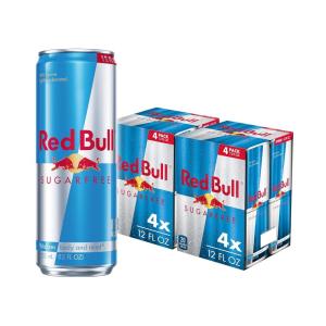 Red Bull Sugar Free Energy Drink with 151mg Caffeine plus Taurine & B Vitamins, 16 Fl Oz, Pack of 12 Cans(12 Fl Oz  4pk (Pack of 2))