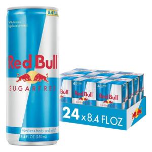Red Bull Sugar Free Energy Drink with 151mg Caffeine plus Taurine & B Vitamins, 16 Fl Oz, Pack of 12 Cans(8.4 Fl Oz  24pk  (4×6))