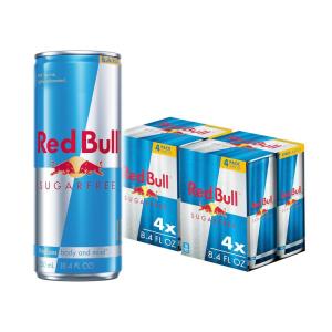 Red Bull Sugar Free Energy Drink with 151mg Caffeine plus Taurine & B Vitamins, 16 Fl Oz, Pack of 12 Cans(8.4 Fl Oz  4pk (Pack of 2))