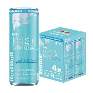 Red Bull Sugar-Free Iced Vanilla Berry Energy Drink, with 80mg Caffeine plus Taurine & B Vitamins, 8.4 Fl Oz, Pack of 24 Cans(Sugar-Free Iced Vanilla Berry)