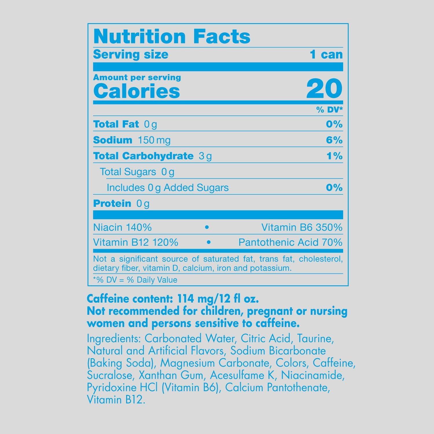 image:imageRed Bull Zero Energy Drink with 114mg Caffeine plus Taurine amp B Vitamins Zero Sugar 12 Fl Oz Pack of 24 CansSugar Free