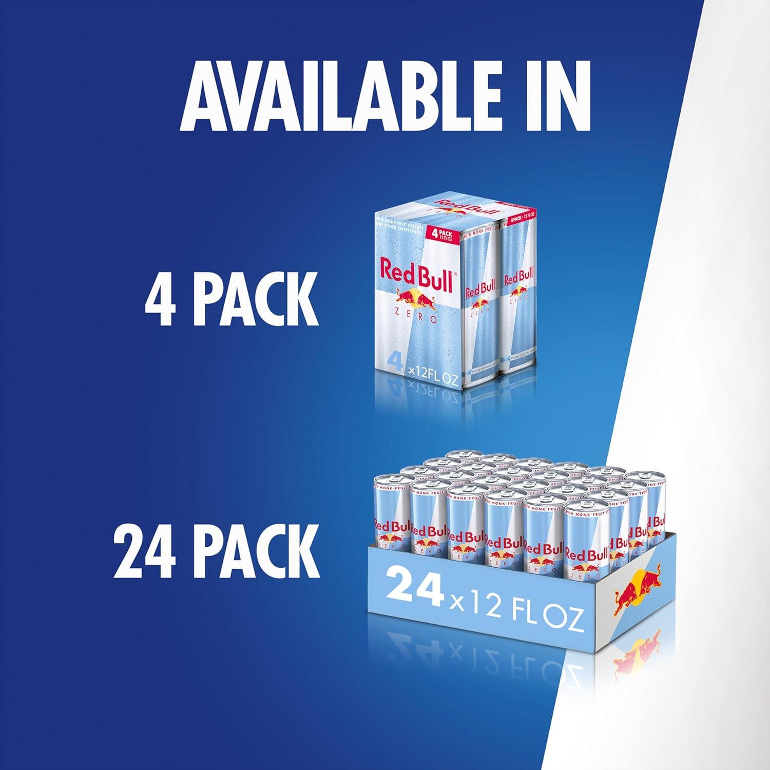 image:imageRed Bull Zero Energy Drink with 114mg Caffeine plus Taurine amp B Vitamins Zero Sugar 12 Fl Oz Pack of 24 CansWhite