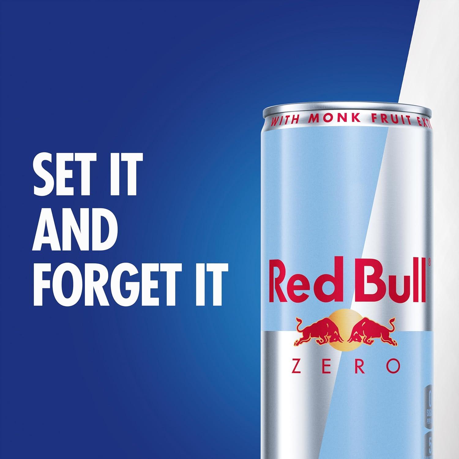 image:imageRed Bull Zero Energy Drink with 114mg Caffeine plus Taurine amp B Vitamins Zero Sugar 12 Fl Oz Pack of 24 CansWhite