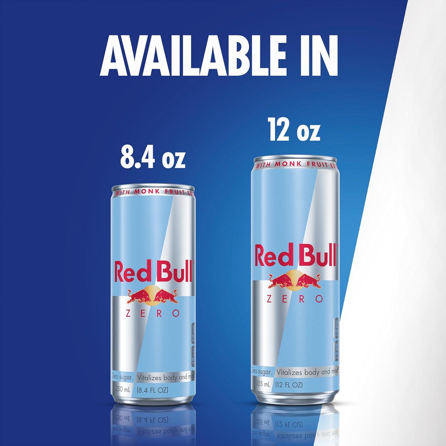 image:imageRed Bull Zero Energy Drink with 114mg Caffeine plus Taurine amp B Vitamins Zero Sugar 12 Fl Oz Pack of 24 CansWhite
