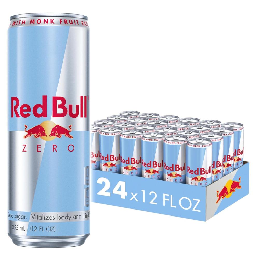 image:imageRed Bull Zero Energy Drink with 114mg Caffeine plus Taurine amp B Vitamins Zero Sugar 12 Fl Oz Pack of 24 CansWhite