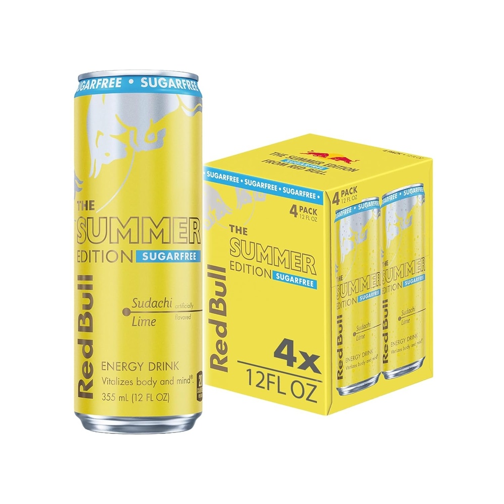 image:imageRed Bull Summer Edition Sugarfree Energy Drink 114mg Caffeine Taurine amp B Vitamins 12oz 4 Pack
