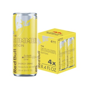 Red Bull Summer Edition Energy Drink, 80mg Caffeine, Taurine & B Vitamins, 8.4oz. 4 Pack